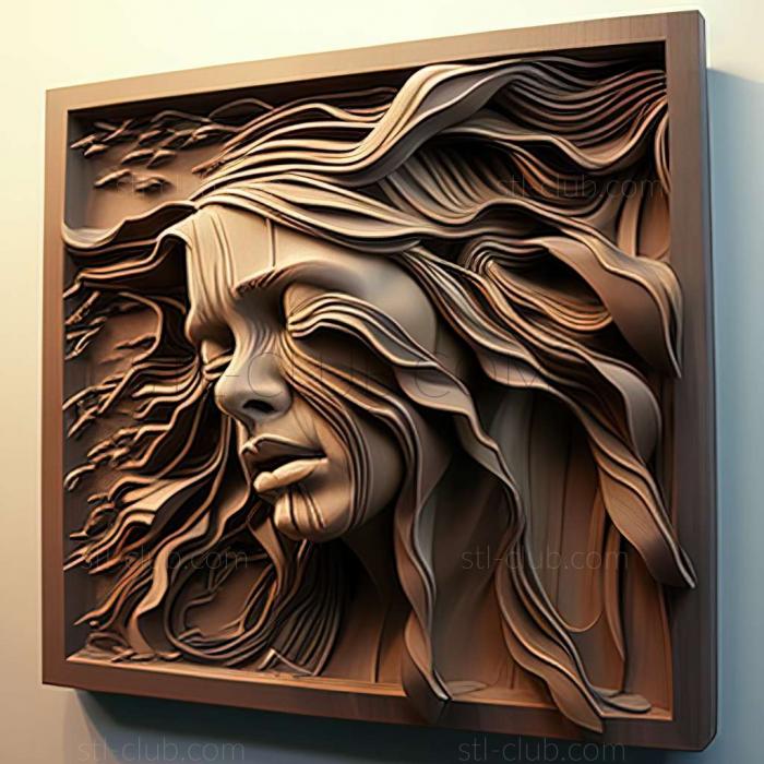 3D мадэль Эми Креор, американская художница. (STL)